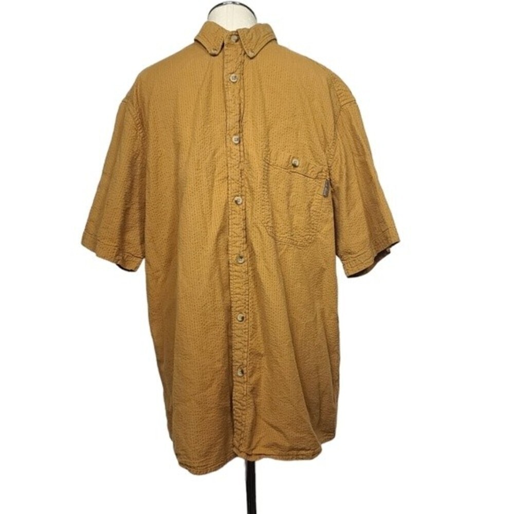 Woolrich Short Sleeve Textured Button Down Shirt Men's L